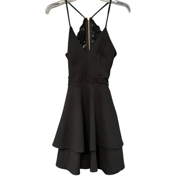 B Darlin | Dresses | B Darlin Black Lace Back Tiered Mini Dress 2 | Poshmark